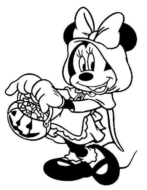 disney halloween minnie coloring sheet  kids picture