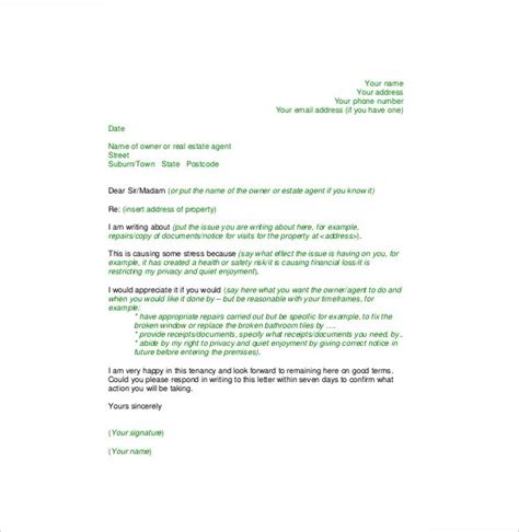 sample complaint letter  property management company letter cgw
