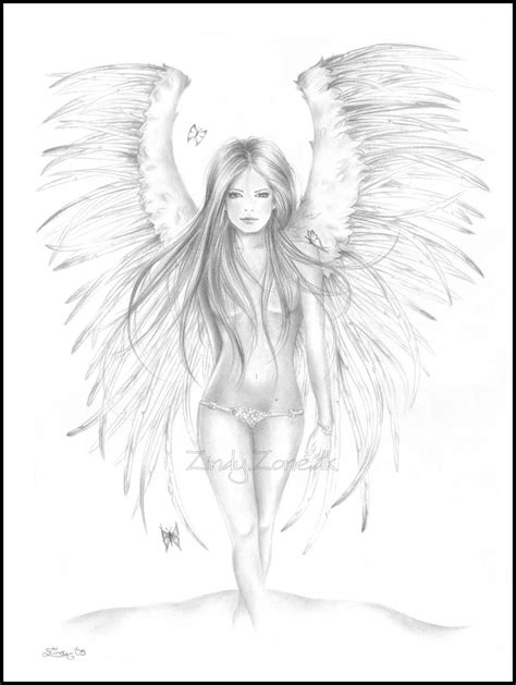 zindy zonedk fantasy  emotional drawings angel  beauty