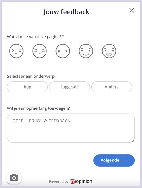 de beste feedbackformulier templates voor je website mopinion