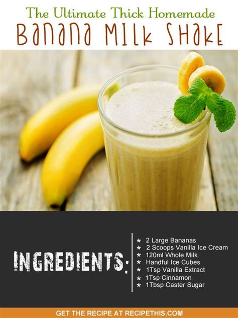 thick banana milkshake in a blender recipe banana milk shake recipes banana shake recipe