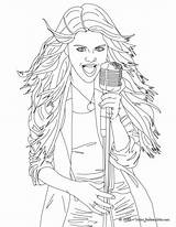 Coloring Pages Singer Selena Gomez Zendaya Template Hellokids Color Celebrity Female sketch template
