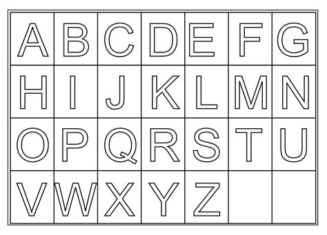 big printable alphabet letters