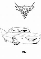 Cars Flo Coloring Printable Pages Disney Kids Movie Francesco Car Ecoloringpage Color Pixar Hit Race sketch template