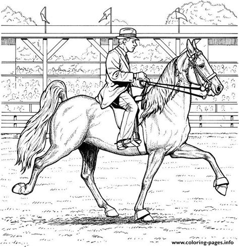 dressage horse coloring page printable