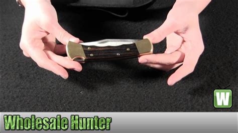 Buck Knives Folding Hunter Finger Grooved Folding Lock Back Knife