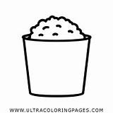 Coloring Popcorn Bucket Pages sketch template