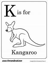 Kangaroo Alphabet Timvandevall sketch template