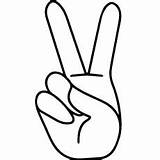 Peace Sign Hand Outline Coloring Pages Clipart Printable Top Fingers Drawing Clip Online Toddler Kid Does Find Signs Gesture Clipground sketch template