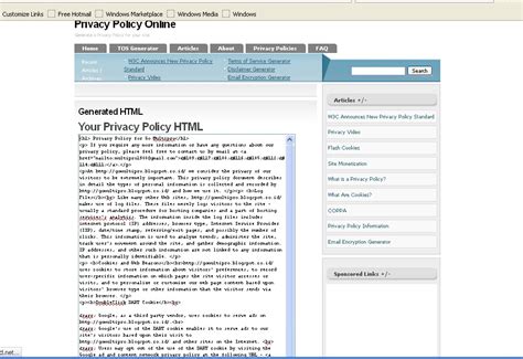 membuat privacy policy  adsense blog  multipro