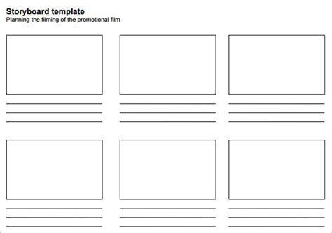 storyboard templates word excel formats