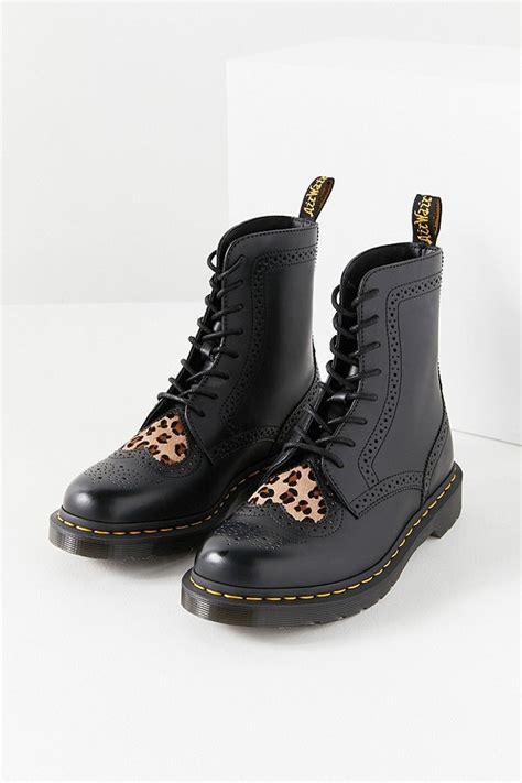 dr martens bentley ii heart boot boots women shoes leopard print heels