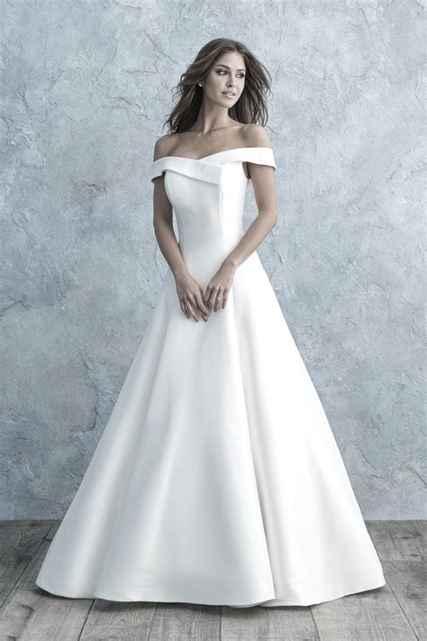 allure bridals wedding dress chic   shoulder gown