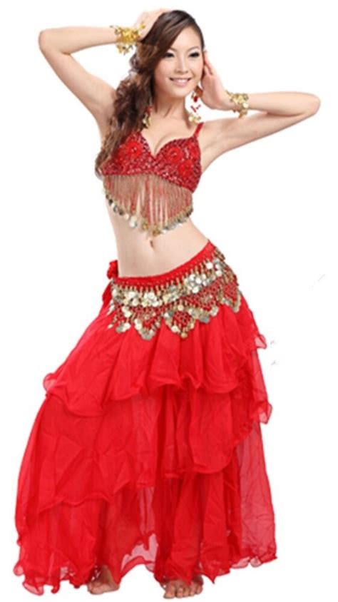 belly dance costumes outfit set bra top belt hip scarf