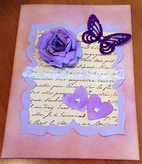 handmade purple card purple cards cards handmade