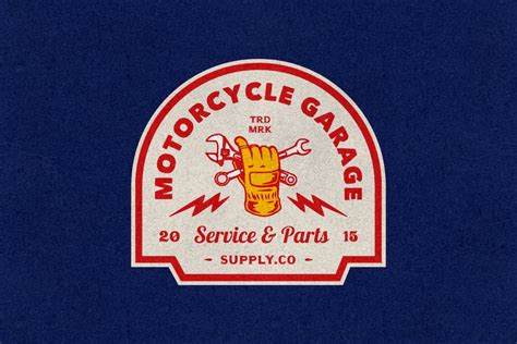 motorrad werkstatt logo abzeichen von invasistudio auf envato elements