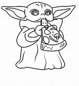 Yoda Mandalorian Colouring Grogu Ioda Coloringpagesonly sketch template
