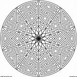 Coloring Pages Geometric Pattern Cool Printable Adults Mandala Circle Mosaic Hard Designs Print Kids Drawing Colouring Mandalas Patterns Sheets Color sketch template