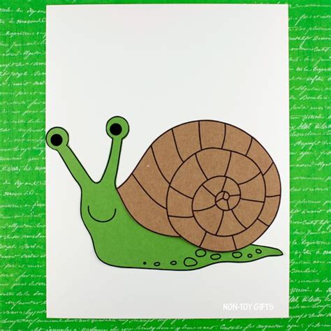 paper snail craft  preschoolers  toy gifts