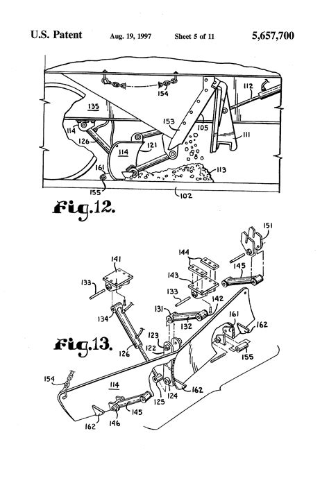 patent  railroad hopper car  ballast distributing blades  remote control