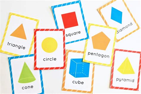 printable shape flashcards  creative ways