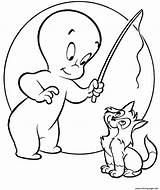 Ghost Coloring Pages Casper Ghosts Kids Cat Printable Cartoon Halloween Simple Sheets Color Easy Template Drawing Getdrawings Getcolorings Pinkalicious Immediately sketch template