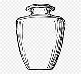 Vase Clipart Coloring Drawn Jars Artifact Pinclipart sketch template
