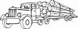 Truck Log Logging Coloring Pages Clip Clipart Colouring Drawing Lorry Cartoon Drawings Printable Trucks Logs Cliparts Lumber Carrying Red Kids sketch template