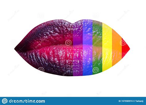 Lips Lgbt Lgbt Lesbian Gay Bisexual Transsexual Rights Rainbow Flag