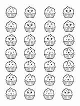 Kawaii Coloring Pages Cakes Cup Kawai Kids Adults Cupcakes Food Easy Color Aren Sweet Too Adult They Beautiful Cake Children sketch template