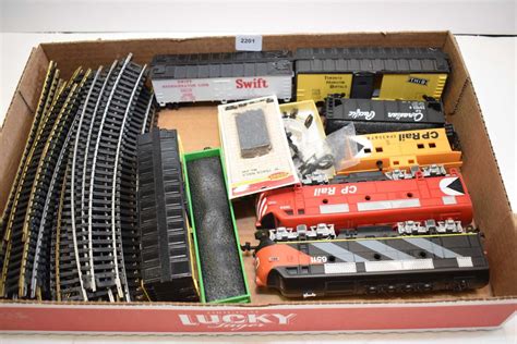 selection  ho scale train accessories including electric engines rolling stock  track