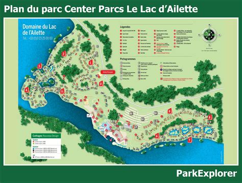 le plan de center parcs le lac dailette parkexplorer