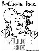 Balloon Box Coloring Fun sketch template