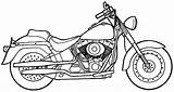 Coloring Motor Pages Bike Motorbike Popular sketch template