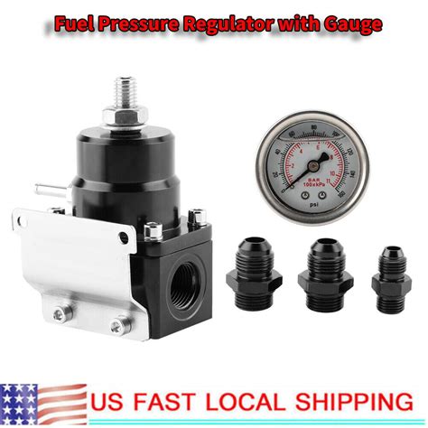 universal car adjustable fuel pressure regulator kit   psi gauge   walmartcom