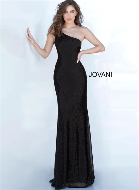 jovani 1248 beaded black fitted prom dress