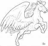 Pegasus Lineart sketch template