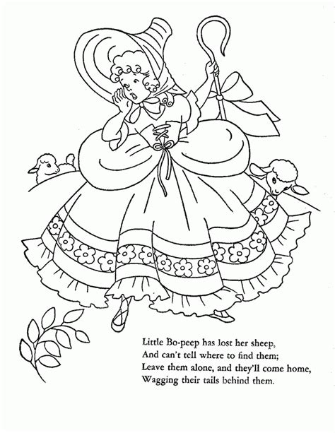 mother goose nursery rhymes coloring pages coloring home