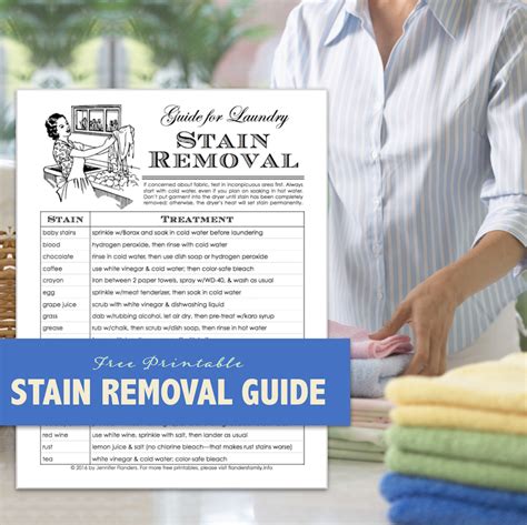 stain removal chart laundry tips flanders family home life