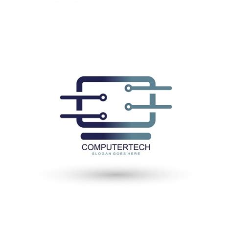 computing company logo template vector