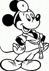 Coloring Doctor Mickey Pages Clipart Mouse Library sketch template