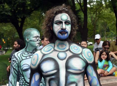 body painting artists gather  ny