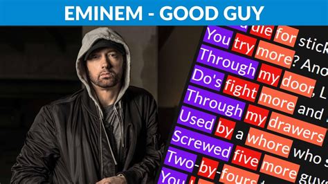 eminem good guy lyrics rhymes highlighted youtube