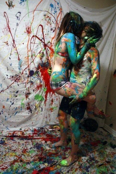 Body Painting Date Night Paint Fight Scene Couples