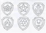 Paw Badges Patrouille Coloriage Abzeichen sketch template