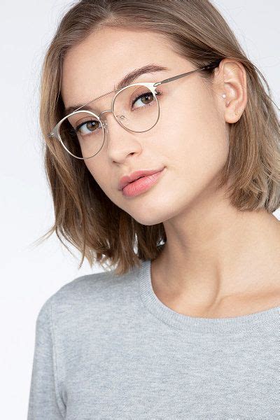 rose gold aviator prescription eyeglasses medium full rim metal eyewear