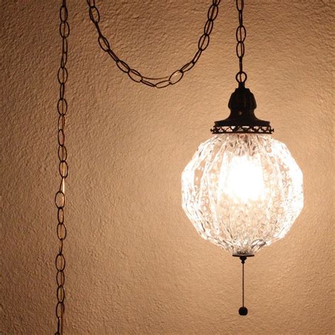 vintage hanging light hanging lamp glass globe chain