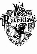 Potter Harry Coloring Pages Hogwarts Crest Popular sketch template