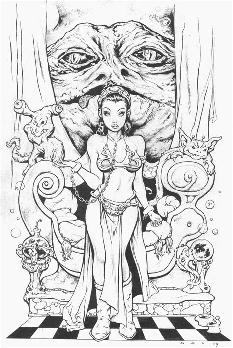 Slave Leia Pin Up By Steve Mannion Jabbaleia