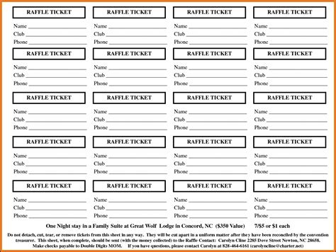 raffle ticket template generator template  resume examples